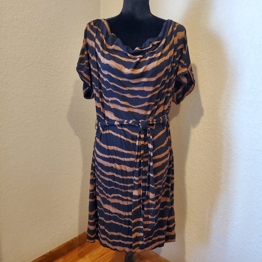 LOFT Brown & Black Dress